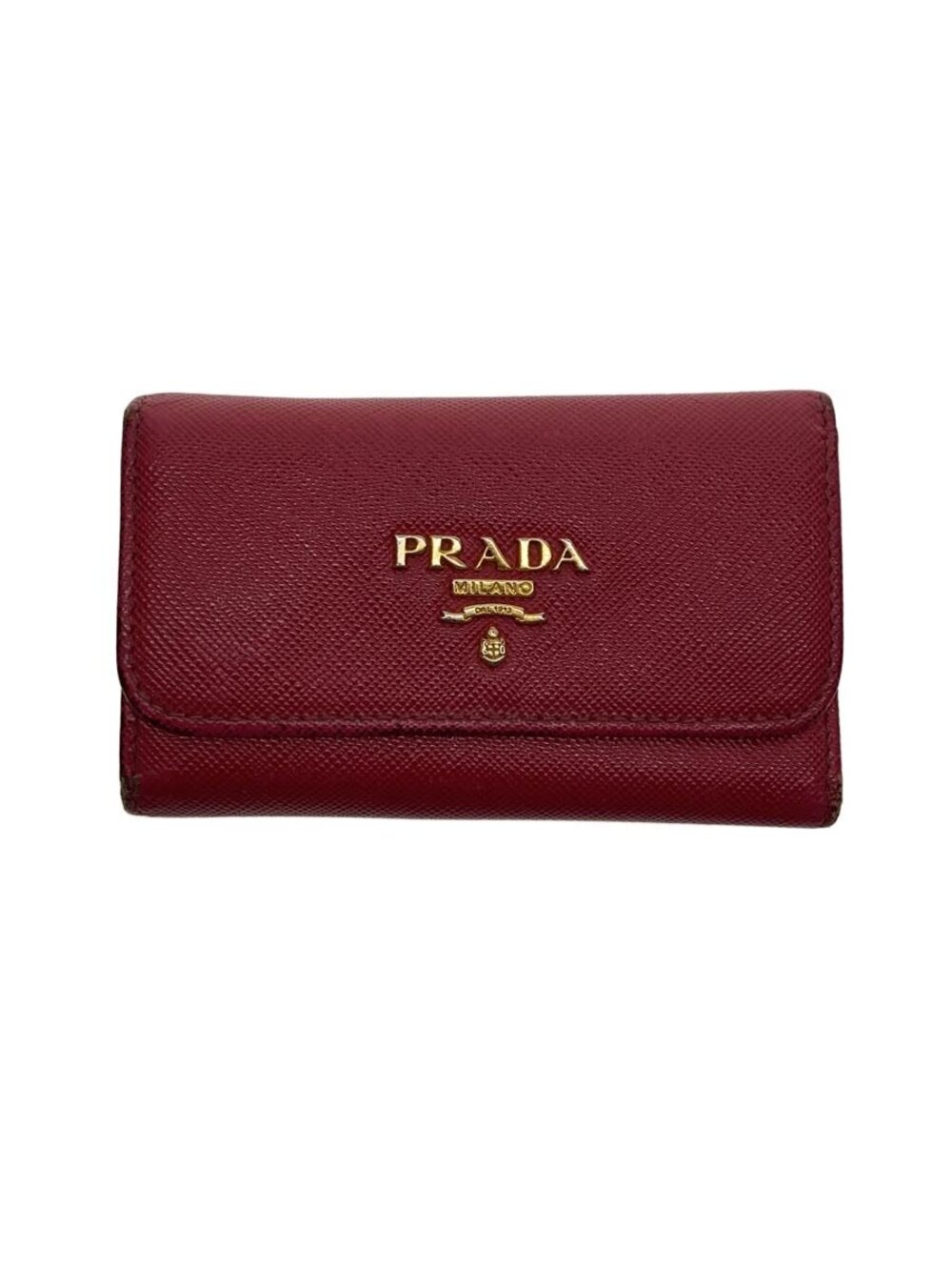 Prada Key Case Wallet Leather Pink